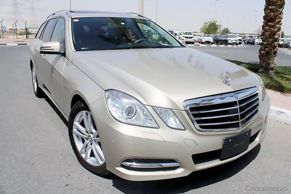 Image of a pre-owned 2012 gold Mercedes-Benz E300 car