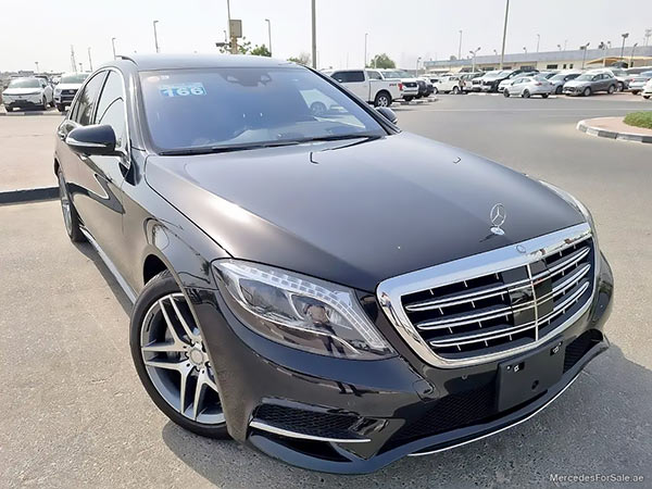 Image of a pre-owned 2015 black Mercedes-Benz S400 car