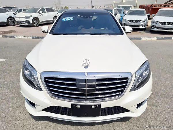 Image of a pre-owned 2015 white Mercedes-Benz S550 car
