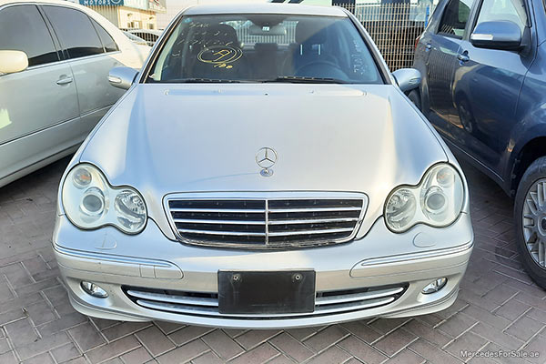 Image of a pre-owned 2006 silver Mercedes-Benz C230 car