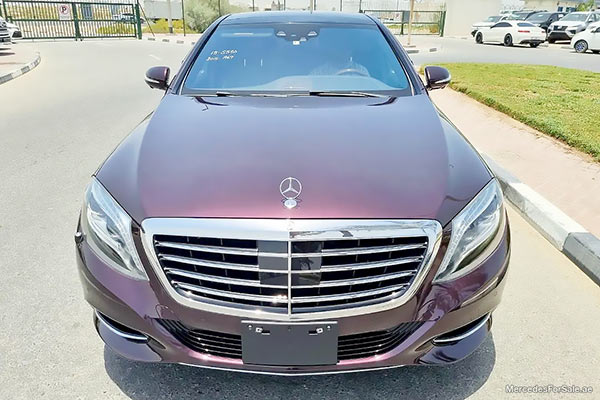 Image of a pre-owned 2015 red Mercedes-Benz S550 car