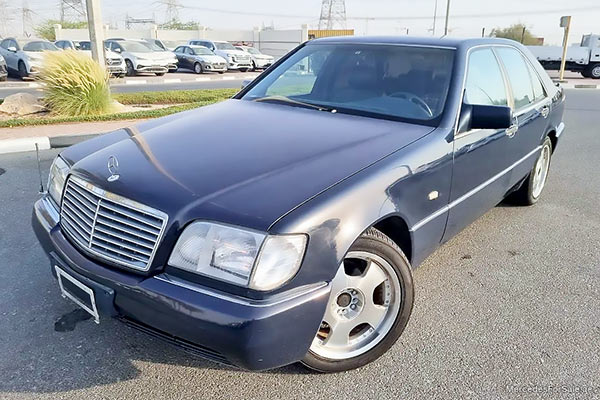 Image of a pre-owned 1992 black Mercedes-Benz S320 car