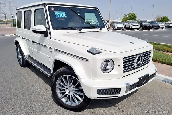 Image of a pre-owned 2021 white Mercedes-Benz G550 car