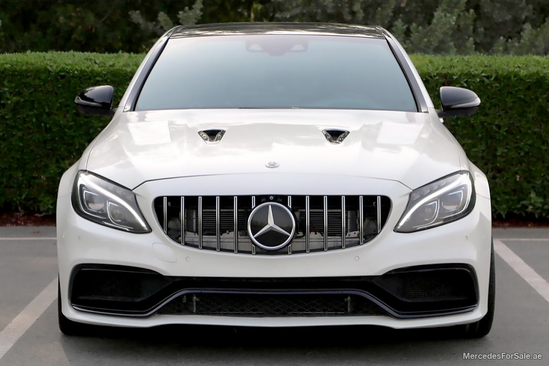 white 2015 Mercedes c63s