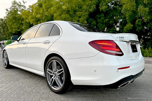 white 2018 Mercedes e300