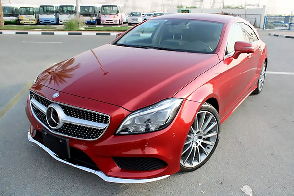 Image of a pre-owned 2016 red Mercedes-Benz Cls400 car