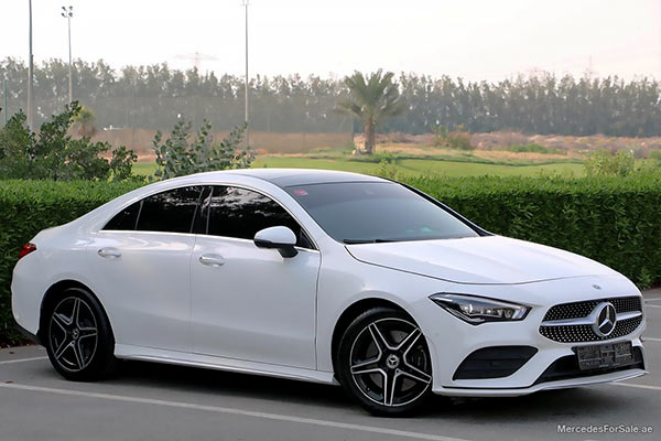 Image of a pre-owned 2020 white Mercedes-Benz Cla250 car