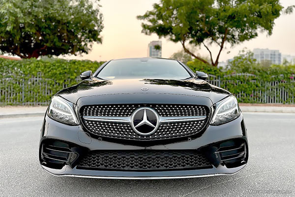 Image of a pre-owned 2021 black Mercedes-Benz C300 car