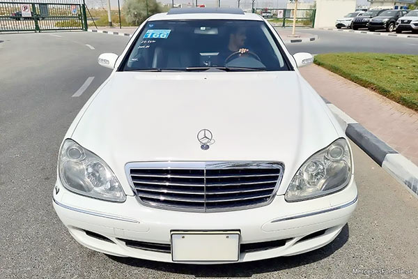 Image of a pre-owned 2004 white Mercedes-Benz S350 car