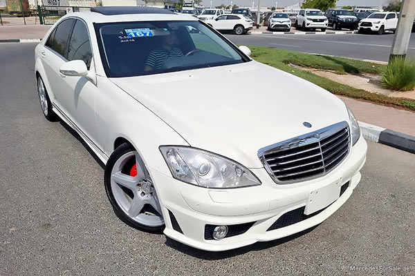 Image of a pre-owned 2007 white Mercedes-Benz S350 car