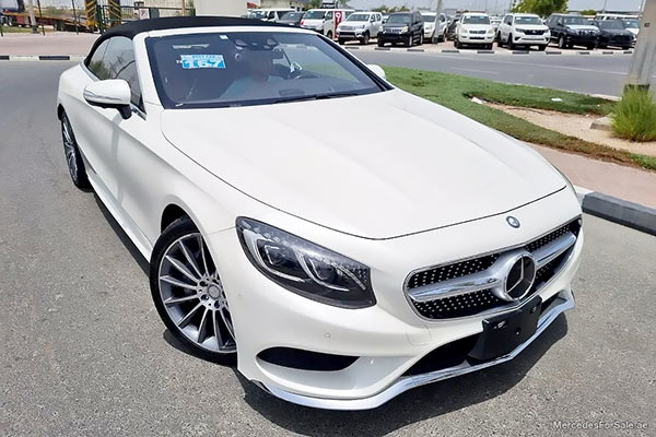 Image of a pre-owned 2017 white Mercedes-Benz S550 car
