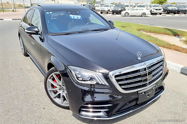 Image of a pre-owned 2019 black Mercedes-Benz S450 car