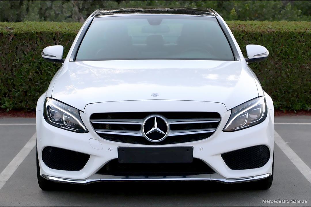 white 2016 Mercedes c200