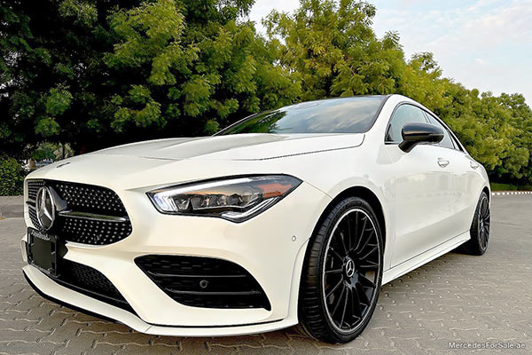 Image of a pre-owned 2021 white Mercedes-Benz Cla250 car