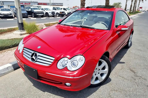 Image of a pre-owned 2005 red Mercedes-Benz Clk320 car