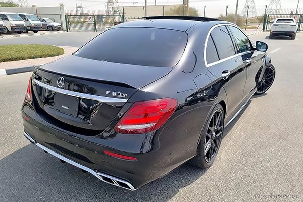 black 2018 Mercedes e63s