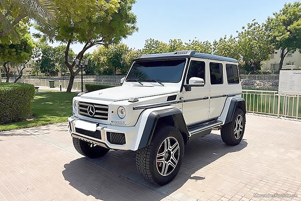 Image of a pre-owned 2017 white Mercedes-Benz G500 car