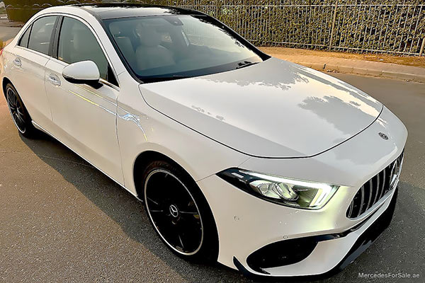 Image of a pre-owned 2022 white Mercedes-Benz A220 car