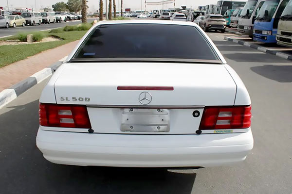 white 1997 Mercedes sl320