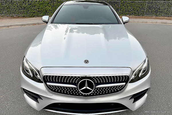 Image of a pre-owned 2018 silver Mercedes-Benz E400 car