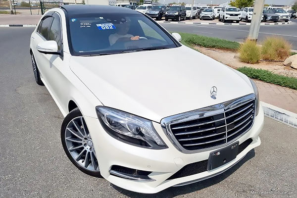 Image of a pre-owned 2015 white Mercedes-Benz S550L car