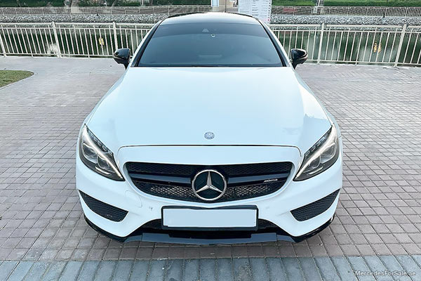 white 2017 mercedes c43 coupe rwd