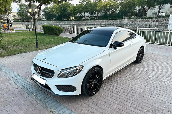 white 2017 Mercedes c43