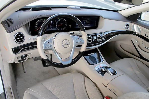 white 2018 Mercedes s560