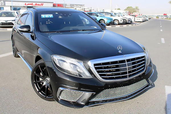 Image of a pre-owned 2014 black Mercedes-Benz S550L car