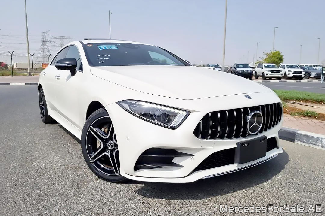 white 2019 Mercedes cls450