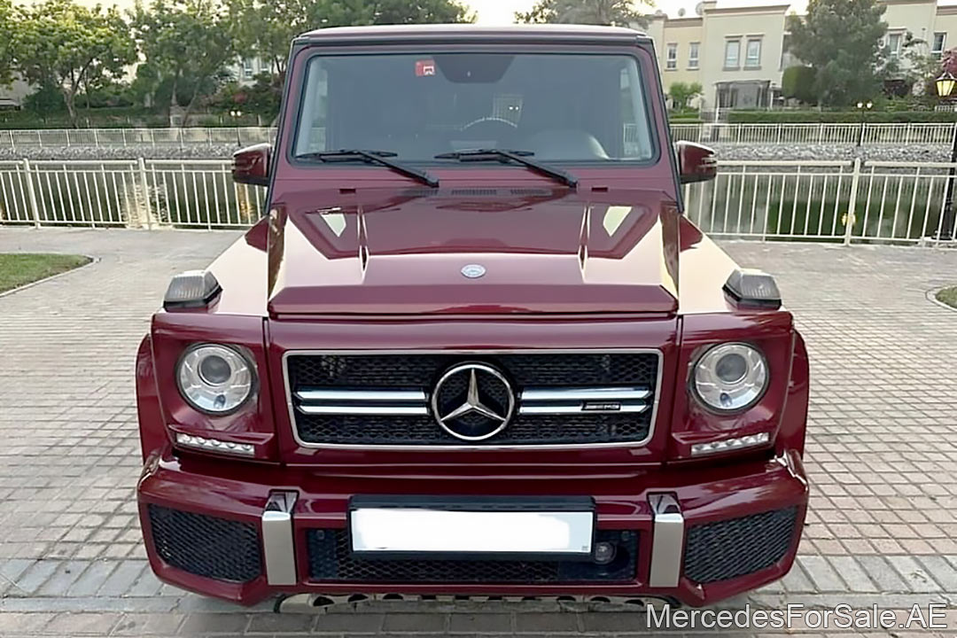 red 2017 Mercedes g500
