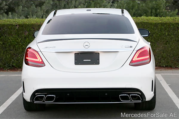 white 2019 Mercedes c63s