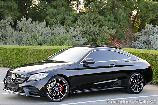 Image of a pre-owned 2021 black Mercedes-Benz C200 car