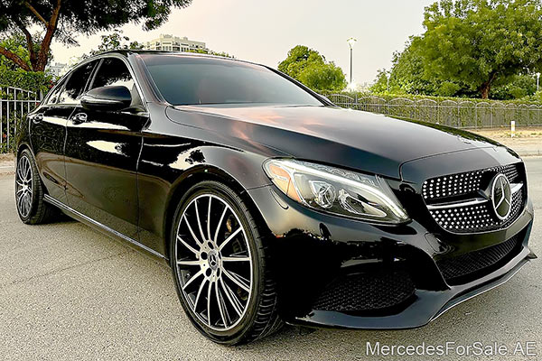 Image of a pre-owned 2018 black Mercedes-Benz C300 car