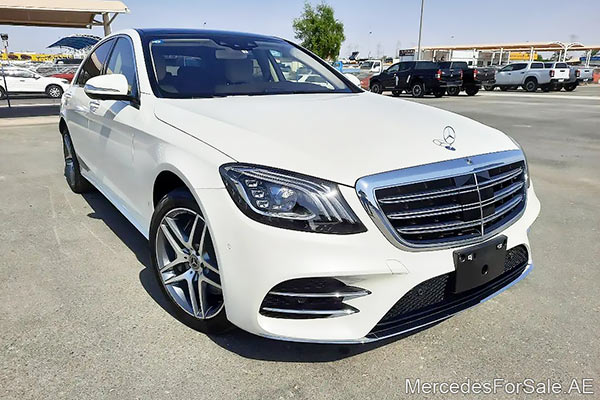 Image of a pre-owned 2018 white Mercedes-Benz S560 car