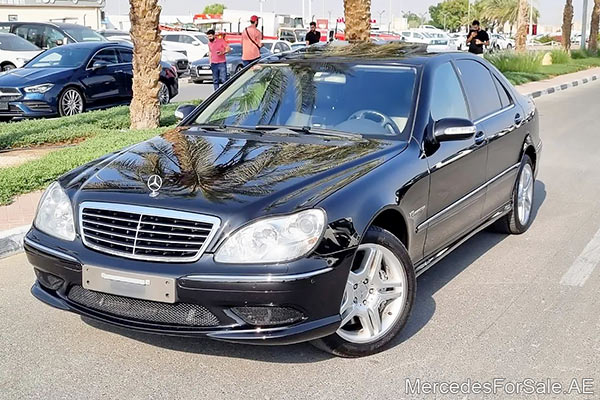 Image of a pre-owned 2005 black Mercedes-Benz S55 car