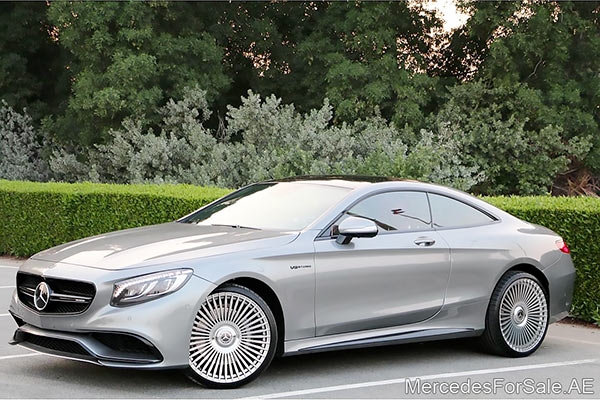 Image of a pre-owned 2015 silver Mercedes-Benz S63 car