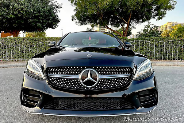 Image of a pre-owned 2020 black Mercedes-Benz C300 car