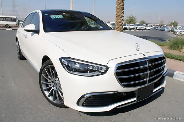 Image of a pre-owned 2021 white Mercedes-Benz S500L car