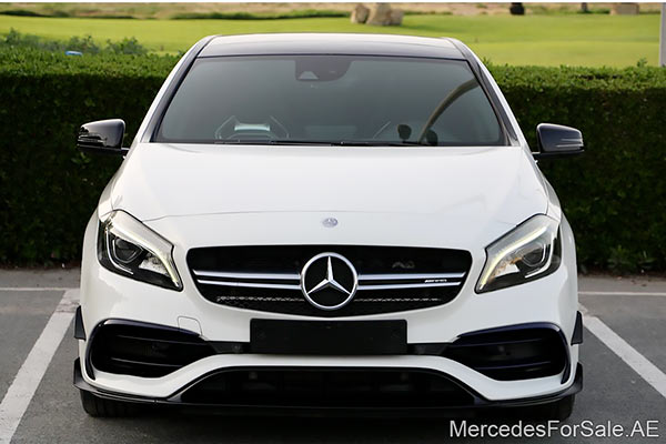 Image of a pre-owned 2016 white Mercedes-Benz A45 car
