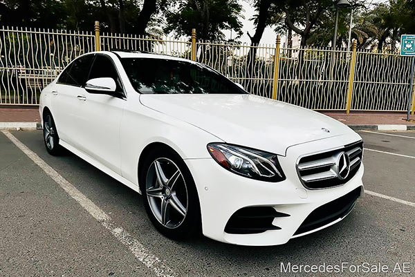 Image of a pre-owned 2017 white Mercedes-Benz E300 car