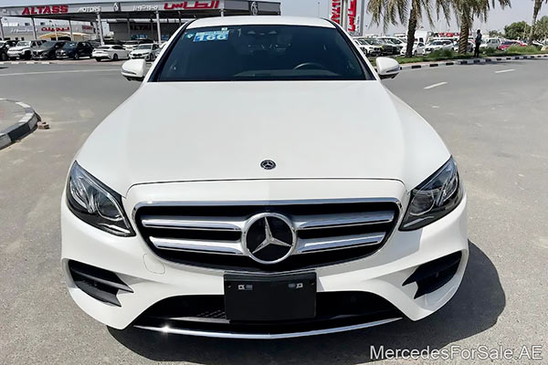 Image of a pre-owned 2019 white Mercedes-Benz E250 car