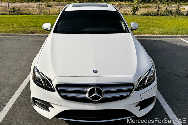 Image of a pre-owned 2017 white Mercedes-Benz E300 car