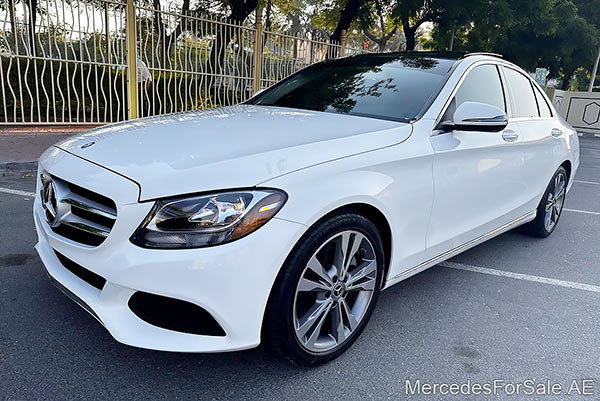 white 2017 Mercedes c300