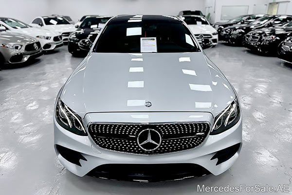 Image of a pre-owned 2017 silver Mercedes-Benz E300 car