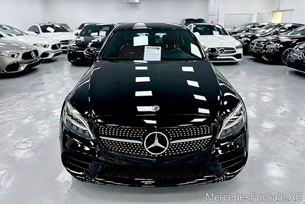 Image of a pre-owned 2020 black Mercedes-Benz C300 car