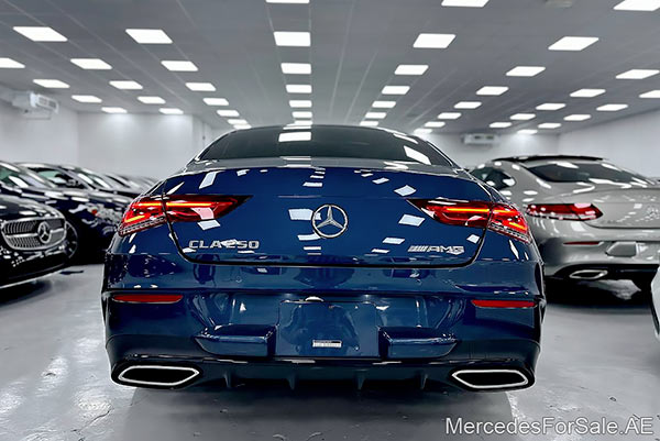 blue 2023 Mercedes cla250