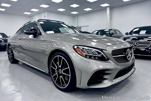 Image of a pre-owned 2019 grey Mercedes-Benz C300 car