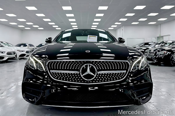 Image of a pre-owned 2020 black Mercedes-Benz E350 car