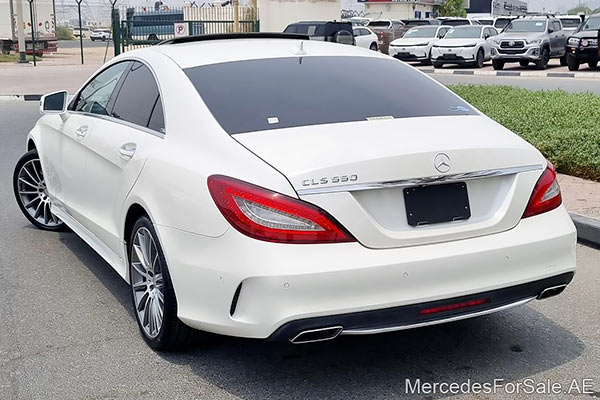 white 2015 Mercedes cls550